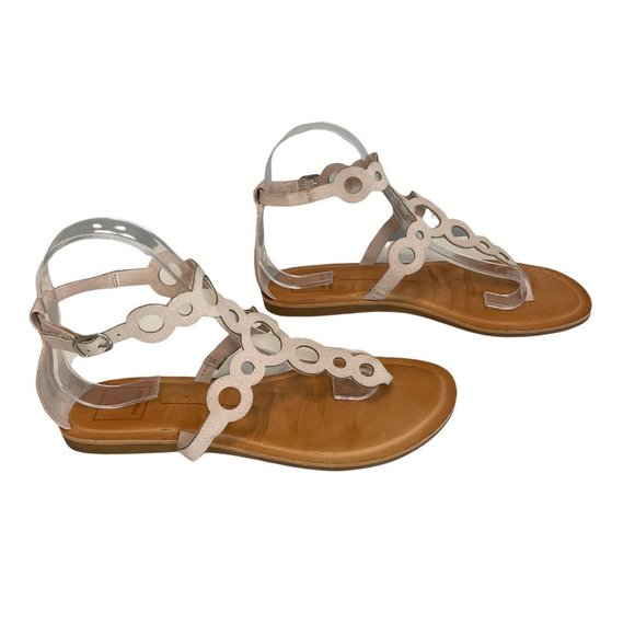 Dolce Vita Womens Jolee Blush Cut Out T-Strap Sandals Size 8 Medium - Picture 1 of 6
